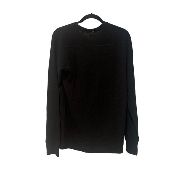 Billy Reid Men's Standard Fit Thermal Waffle Crewneck T-Shirt Black Size M NWT - Picture 3 of 11